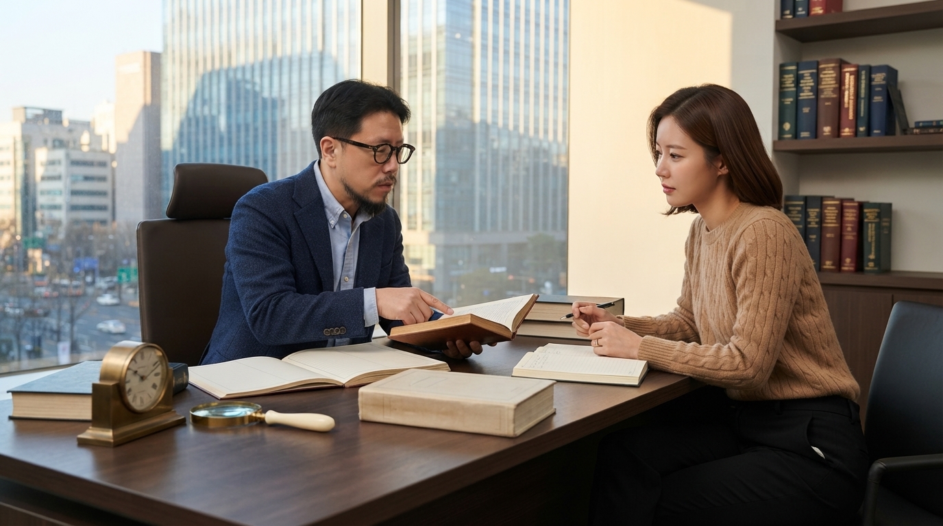 투자자 AI 편집 이미지: 1929년 폭락 뒤, 강의실에서 태어난 『증권분석』