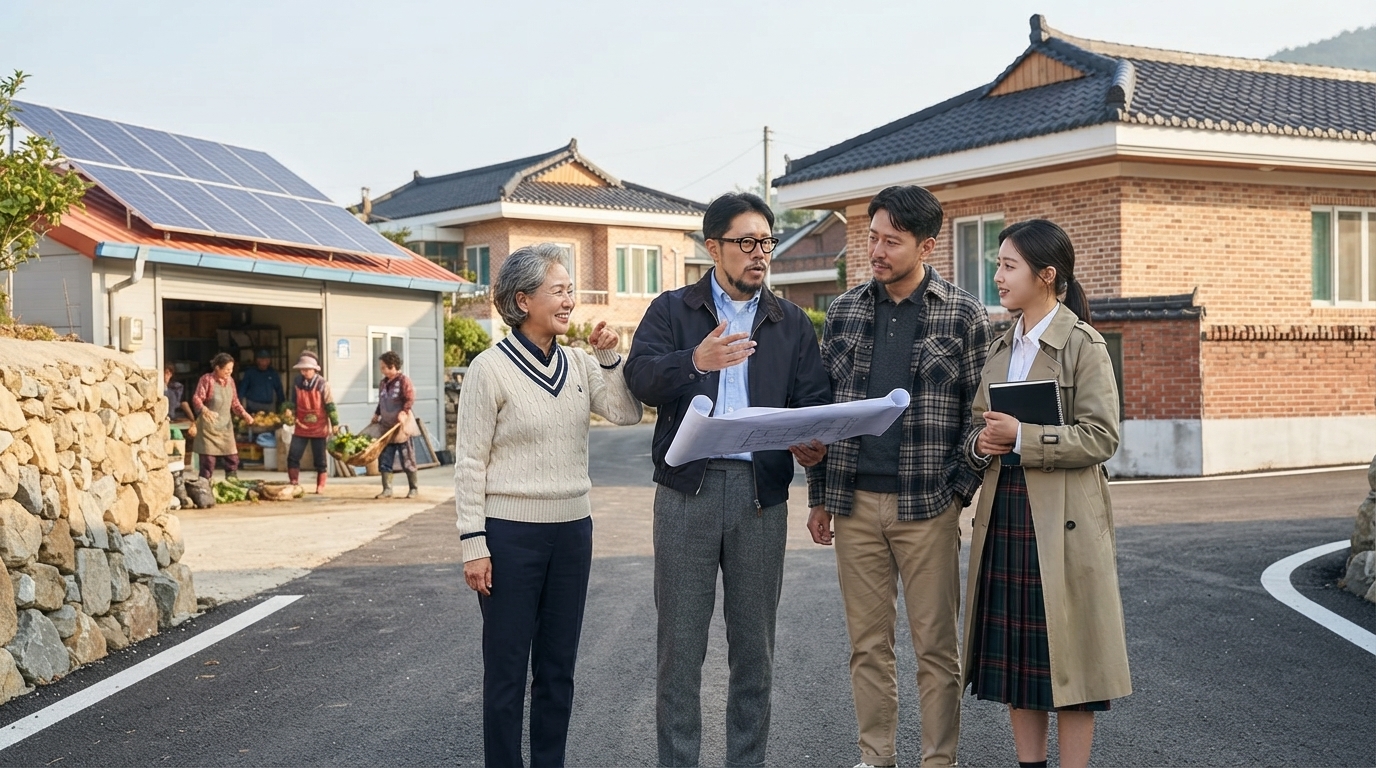 한국 경제사 AI 편집 이미지: 시멘트 335포가 바꾼 마을, 새마을운동의 진짜 의미